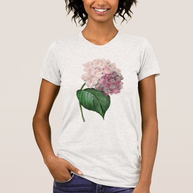 Hydrangea Flower Art Vintage Style T-Shirt (Front)