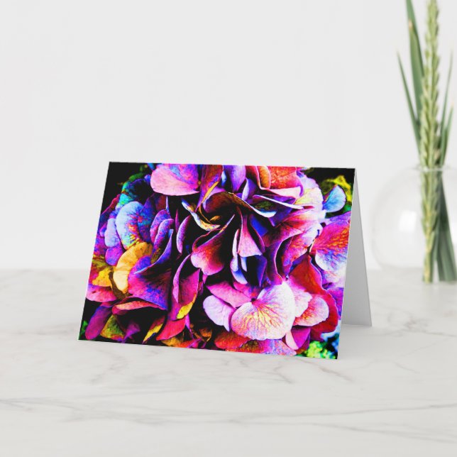 Hydrangea Flower Card (Front)