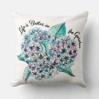 Hydrangea flower cushion