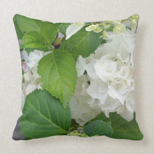 Hydrangea Flower Green White Nature Garden Plants Cushion