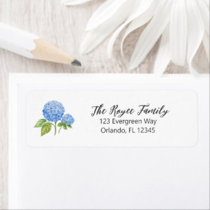 Hydrangea Flower Painting Return Address Label