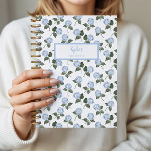 Hydrangea Flower Personalised Journal Notebook