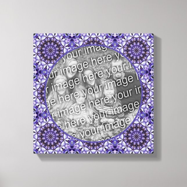 Hydrangea Flower Petal Abstract Add Your Own Photo Canvas Print (Front)