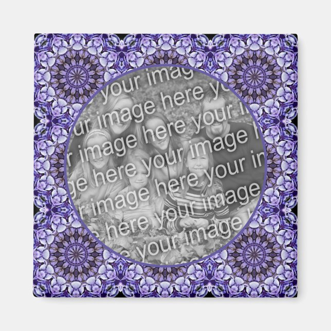 Hydrangea Flower Petals Abstract Add Your Photo Magnet (Front)