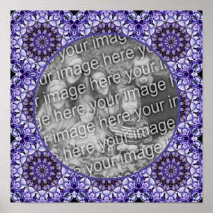 Hydrangea Flower Petals Abstract Add Your Photo Poster