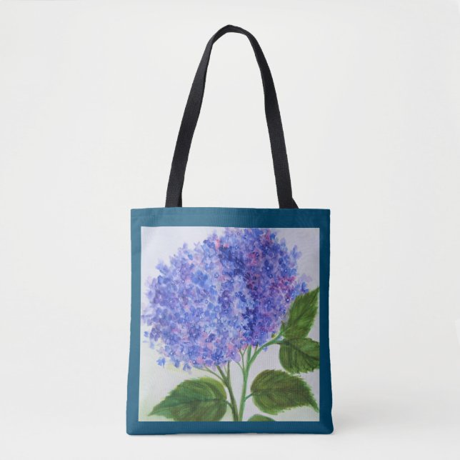 Hydrangea Flower Tote Bag Shopping (Front)