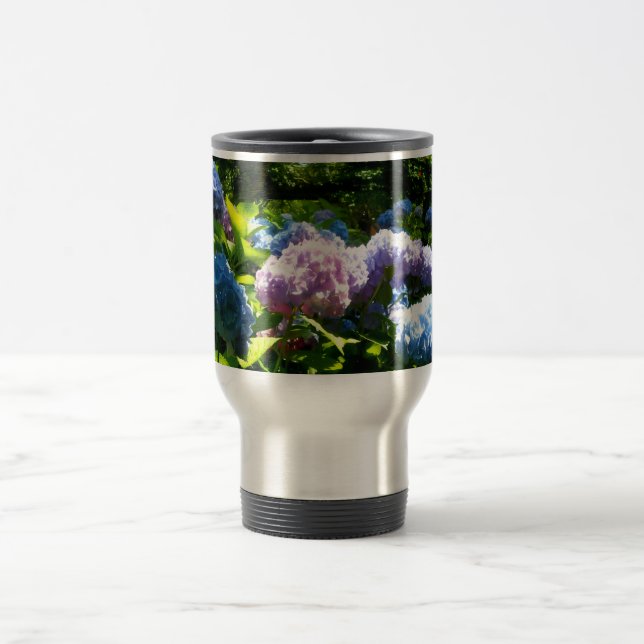 Hydrangea Flower Travel Mug (Center)