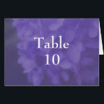 Hydrangea Flower Wedding Table Number Card<br><div class="desc">Soft and delicate purple hydrangea flower customisable tent style wedding table number card. Replace your text in the templates. Click on Customise to change font size, style, and colour, and to add text. You can fully customise this card to suit any need. It is presently designed to fold inside out...</div>