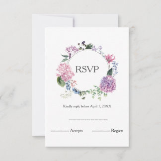 Hydrangea flower wreath RSVP