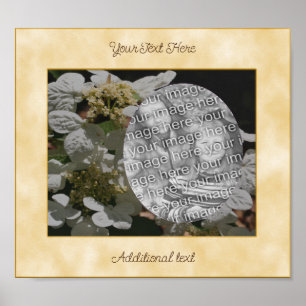 Hydrangea Flowers Add Your Photo Personalised Poster