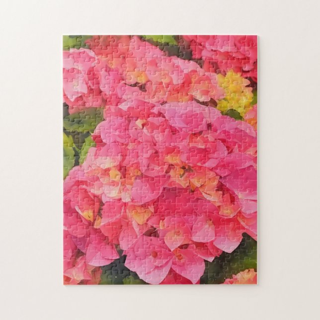 Hydrangea Flowers Art Puzzle (Vertical)