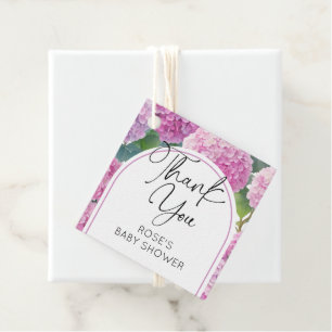 Hydrangea Flowers Baby Shower Favour Tags