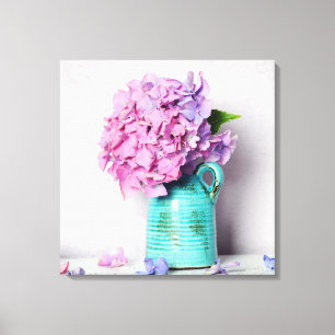 Hydrangea flowers canvas print