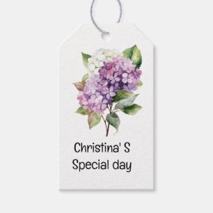 Hydrangea flowers flora florist lover watercolor Gift Tags