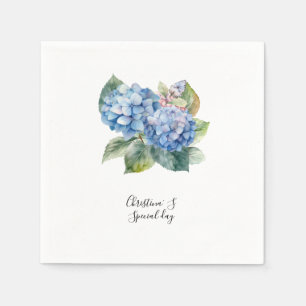 Hydrangea flowers flora florist lover watercolor Napkin
