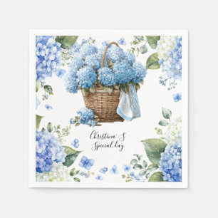 Hydrangea flowers flora florist lover watercolor Napkin