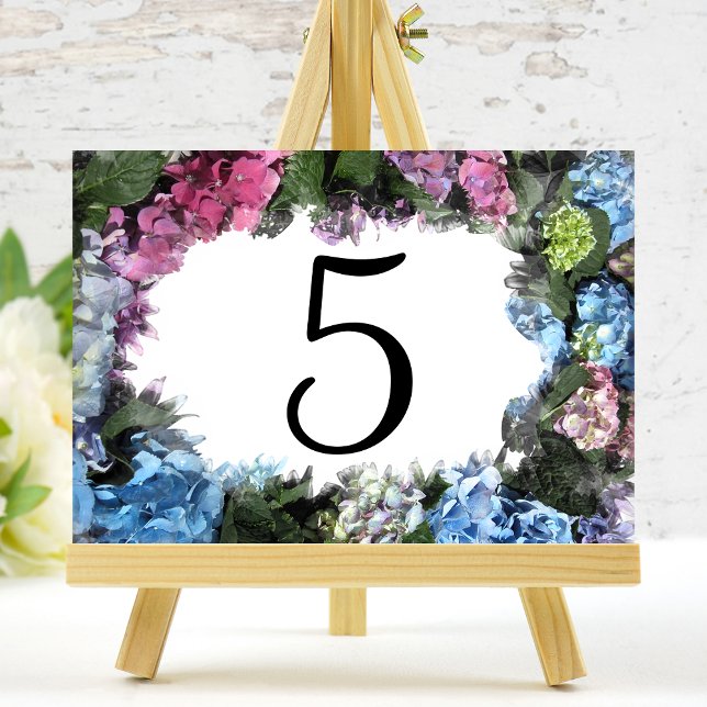 Hydrangea Flowers Frame Table Numbers (Creator Uploaded)