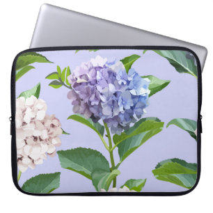 Hydrangea flowers: multicolor floral texture. laptop sleeve