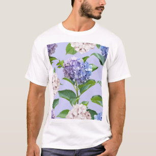 Hydrangea flowers: multicolor floral texture. T-Shirt