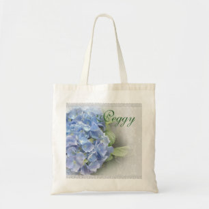 Hydrangea flowers on personalised Bag