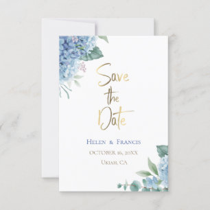 hydrangea flowers Save the date Invitation