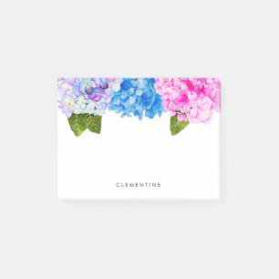 Hydrangea Flowers Watercolor Add Your Name Post-it Notes