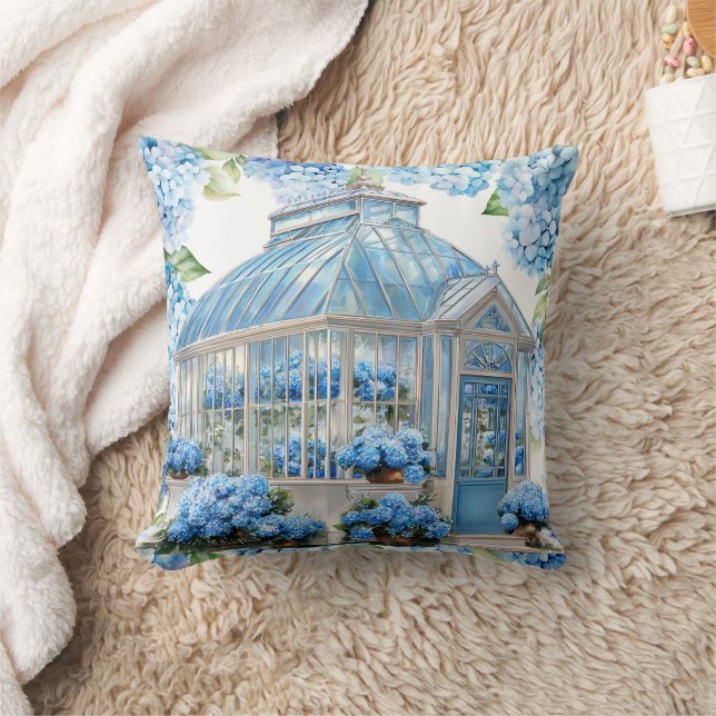  Hydrangea flowers  watercolor Cushion (Blanket)