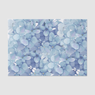 Hydrangea flowers watercolor tissue paper