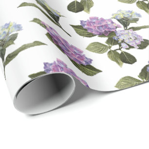 Hydrangea Flowers Wrapping Paper