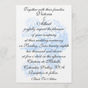 Hydrangea FORMAL WEDDING INVITATION