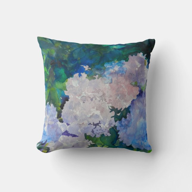 Hydrangea Garden Art Cushion (Front)