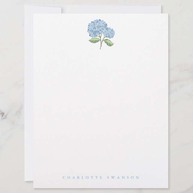 Hydrangea Garden Custom Letterhead (Front)