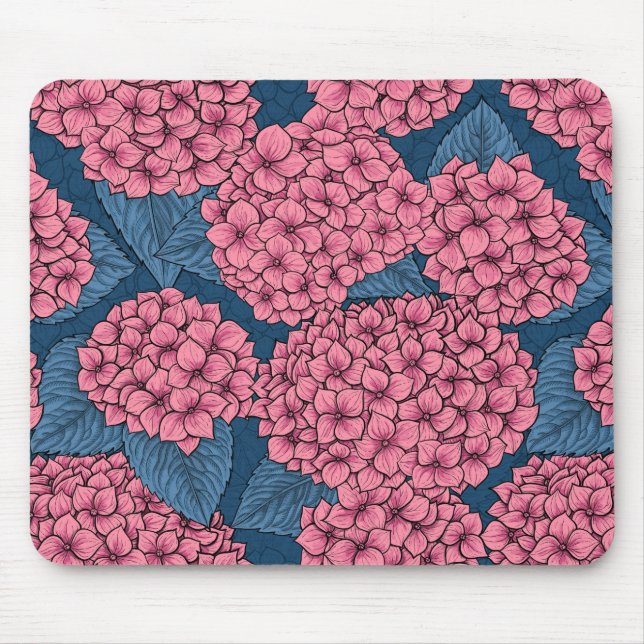 Hydrangea garden mouse mat (Front)