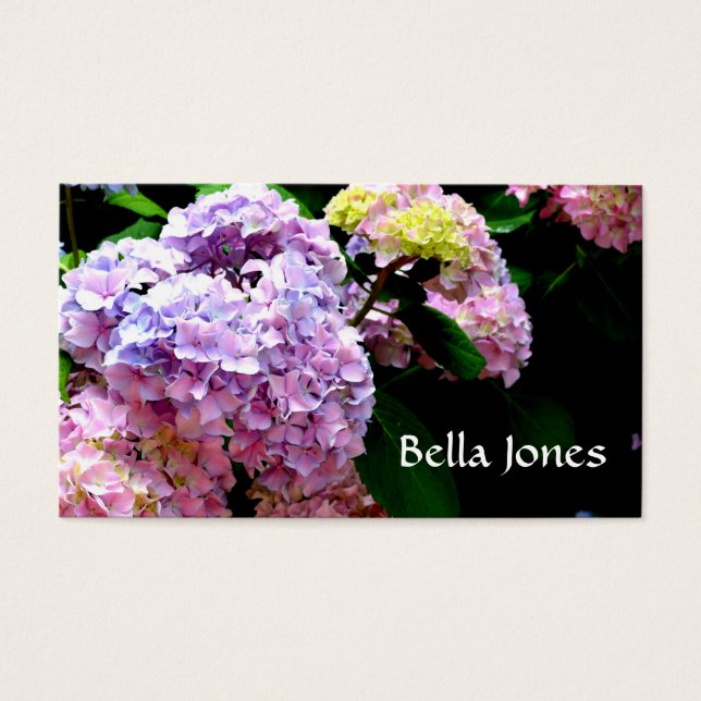 Hydrangea garden, pink, blue, purple floral (Front)