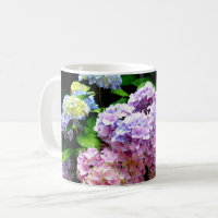 Hydrangea garden, pink, blue, purple floral