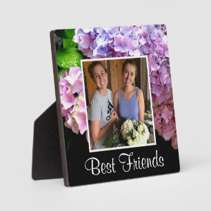 hydrangea garden pink purple blue green floral  plaque