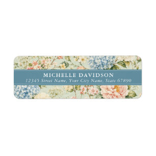 Hydrangea Garden Return Address Labels