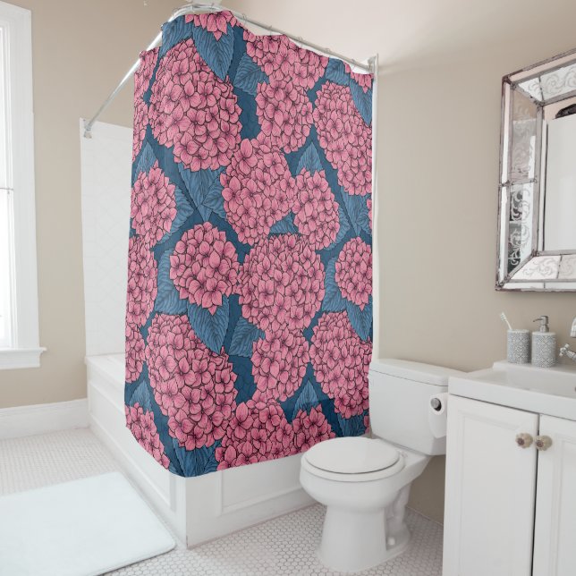 Hydrangea garden shower curtain (In Situ)
