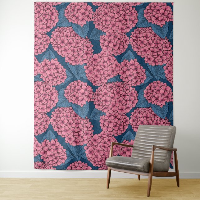 Hydrangea garden tapestry (In Situ)