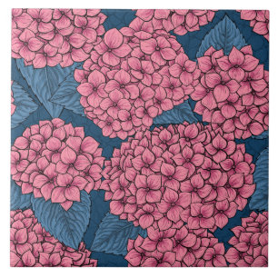 Hydrangea garden tile