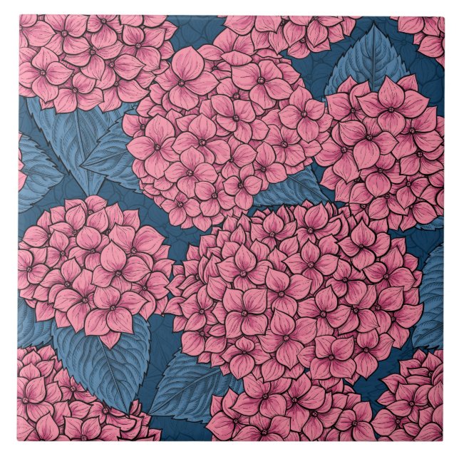 Hydrangea garden tile (Front)