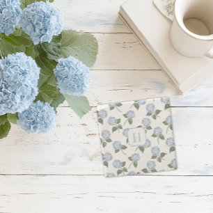 Hydrangea Hamptons Blue Flowers Stone Coaster