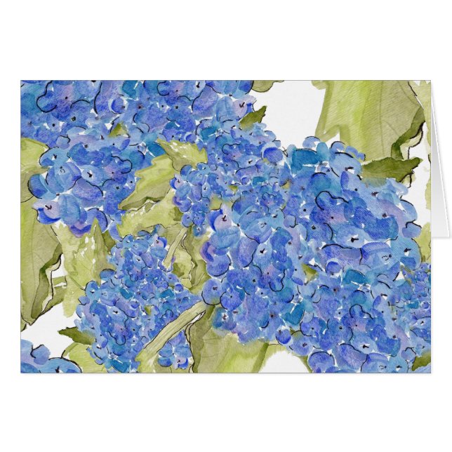 Hydrangea Happiness Card (Front Horizontal)