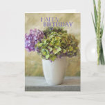 Hydrangea - Happy Birthday Friend Card<br><div class="desc">Beautiful still life photography art print of hydrangeas with a heartfelt happy birthday friend.</div>