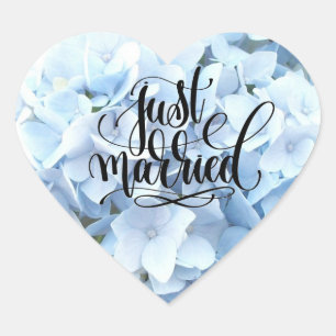 Hydrangea Heart Stickers