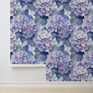 Hydrangea hortensia purple blue blossom petals wallpaper
