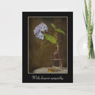 Hydrangea In Bottle Sympathy Card