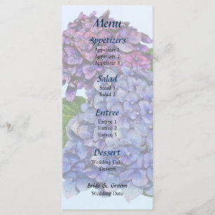 Hydrangea in Shades of Purple Menu