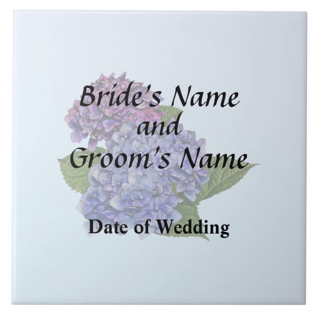 Hydrangea in Shades of Purple Wedding Products Tile (Front)