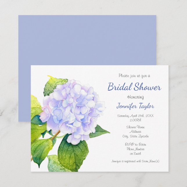Hydrangea Invitation (Front/Back)
